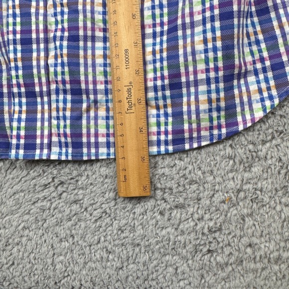 Robert Graham Paisley Cuff Mens Button Up Shirt Size 1XLT Tall Multicolor Stripe - Picture 4 of 8